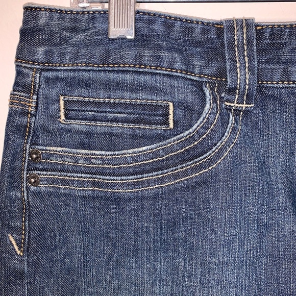 Loft Distressed Denim Jean Mini Skirt - Picture 7 of 9